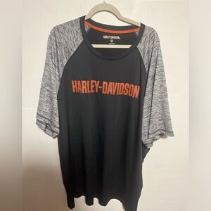 Harley-Davidson Black and Gray Short Sleeve Tees